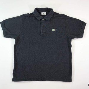 Lacoste Alligator Short Sleeve Grey Golf Polo Shirt Men's Eur 5 / US Large